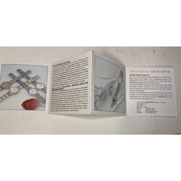 Ephemera Vintage Skagen Watch Insert Brochure - Picture 4 of 5